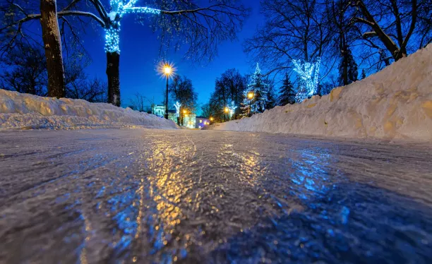 Eislaufbahn in Moskau